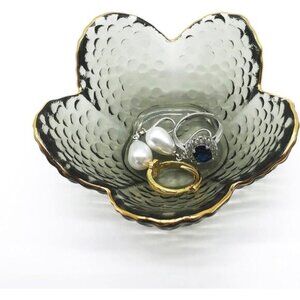 New Flower Ring Dish Jewelry Tray – Glass Decorative Tray for Aesthetic Rooms